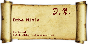 Doba Nimfa névjegykártya